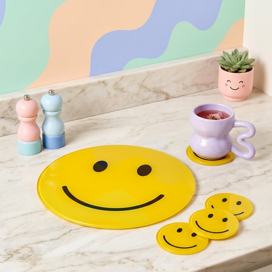Colourful Round Glass Chopping Boards