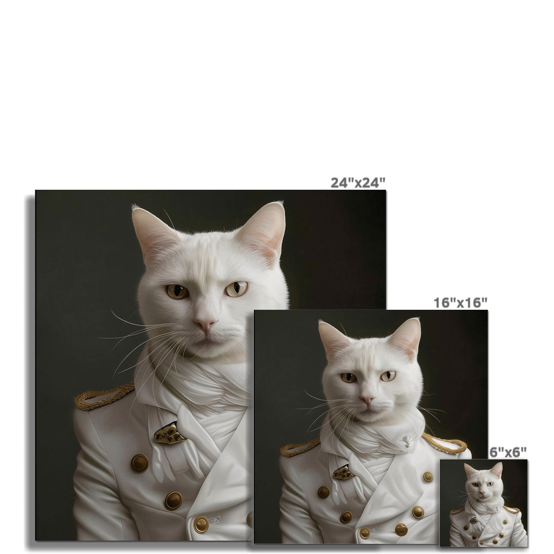 The Dapper White Cat Art Poster - Yililo