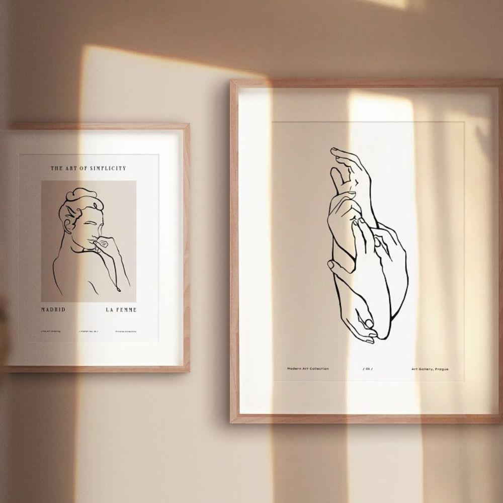 The Hands Minimal Wall Art Poster