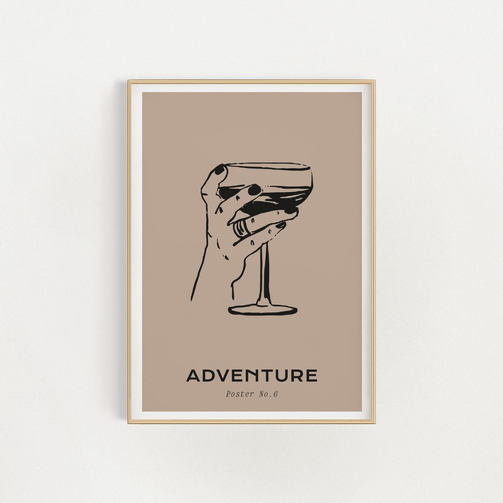 Cheers To Adventure Wall Art Poster - Yililo