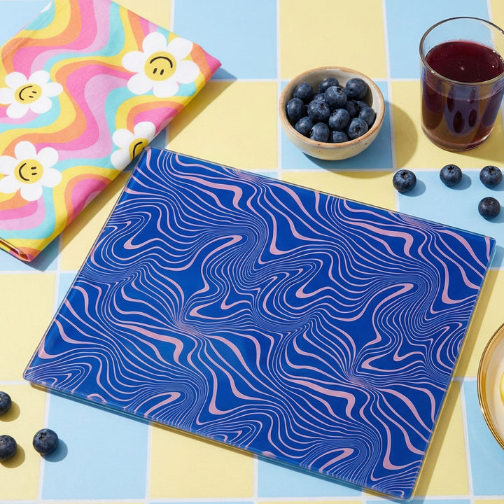 Groovy Waves Glass Placemats
