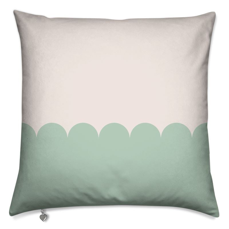 Cushion Sage Green Scallop Sofa Pillow - Yililo