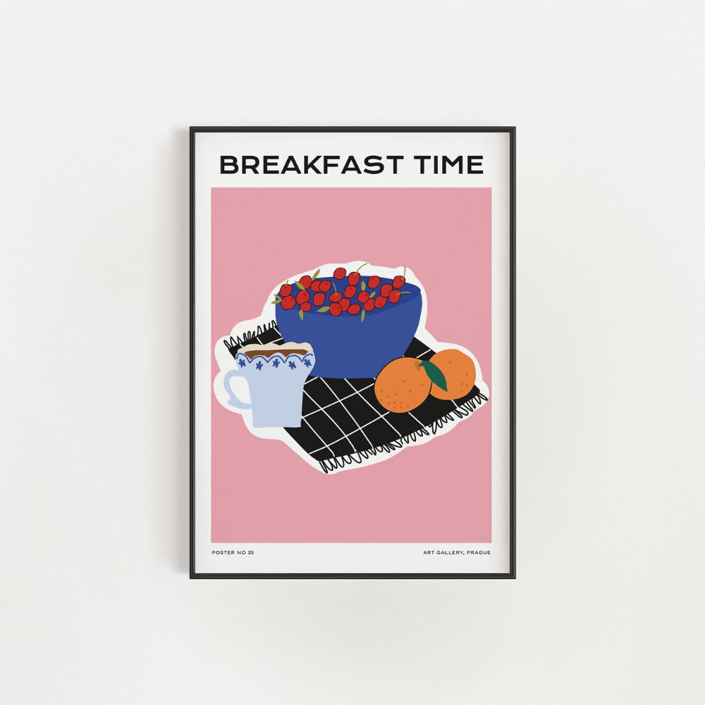 Breakfast Time Abstract Wall Art Poster - Yililo