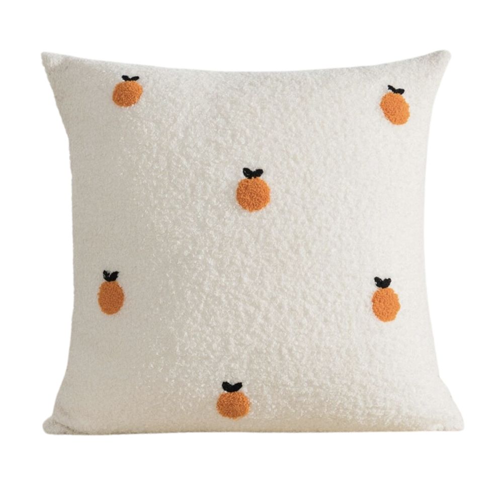 Orange Fruity Fluffy Cushion Cover 45CM - Yililo