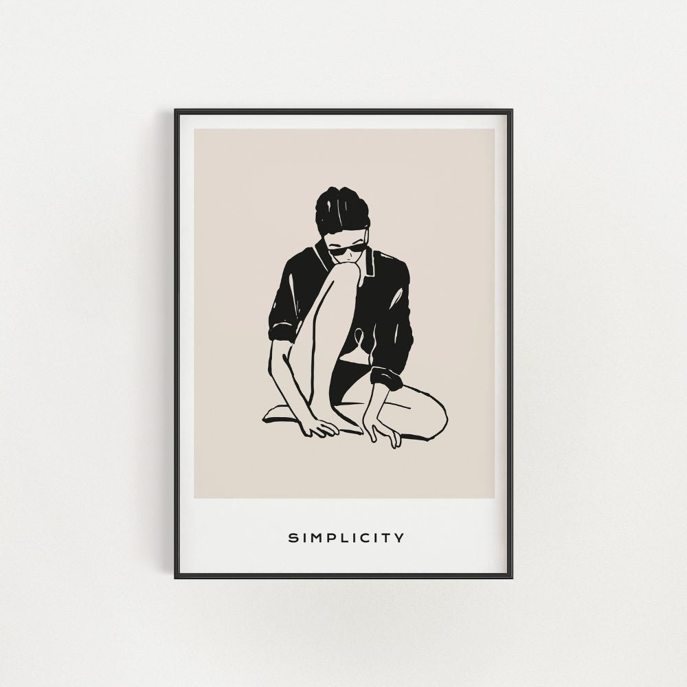 Simply Sitting Wall Art Poster