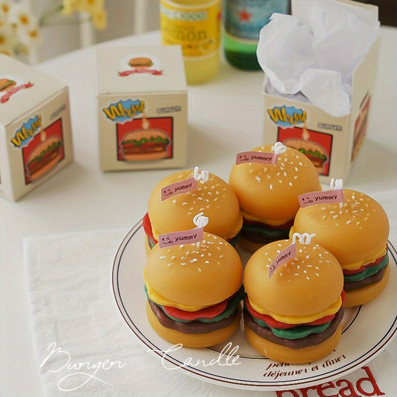 Cheesburger Shaped Novelty Candle