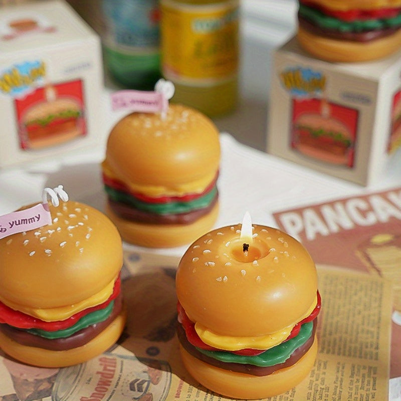 Cheesburger Shaped Novelty Candle