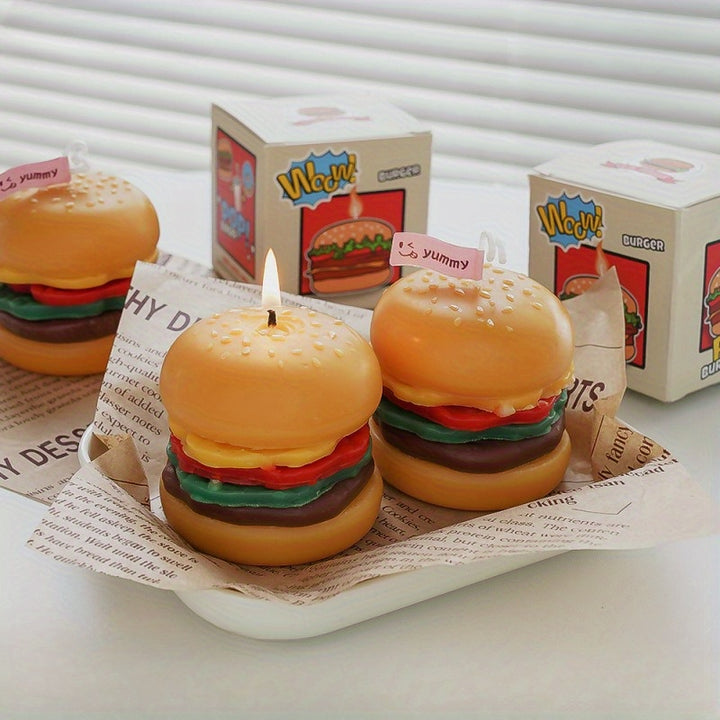 Cheesburger Shaped Novelty Candle - Yililo