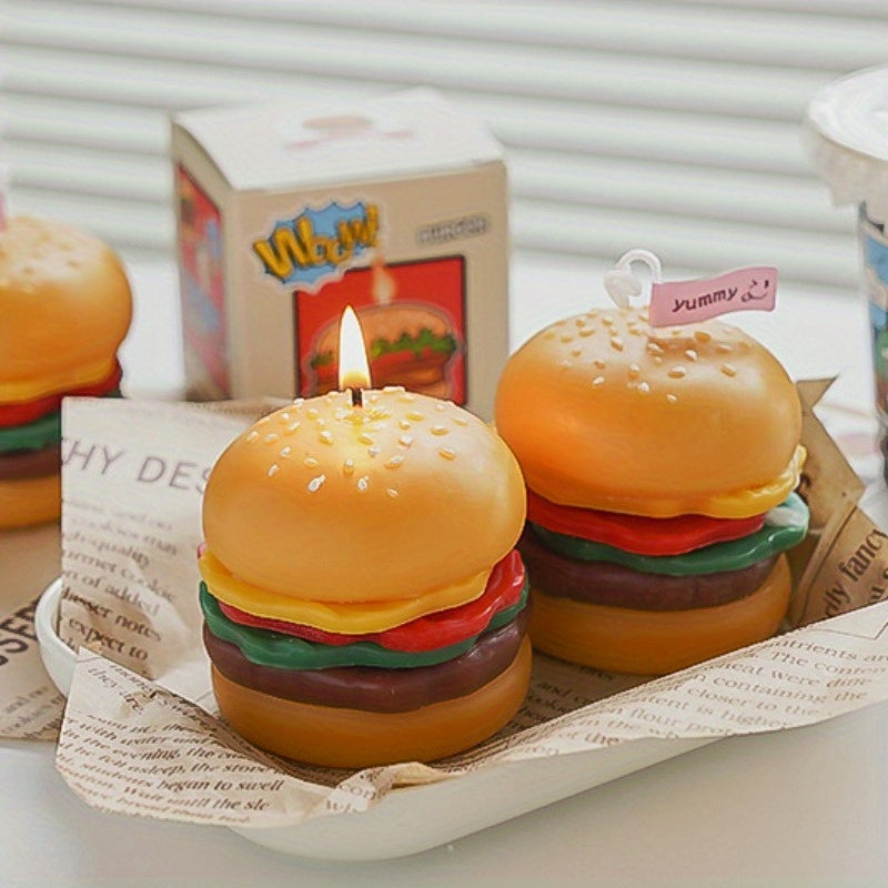 Cheesburger Shaped Novelty Candle