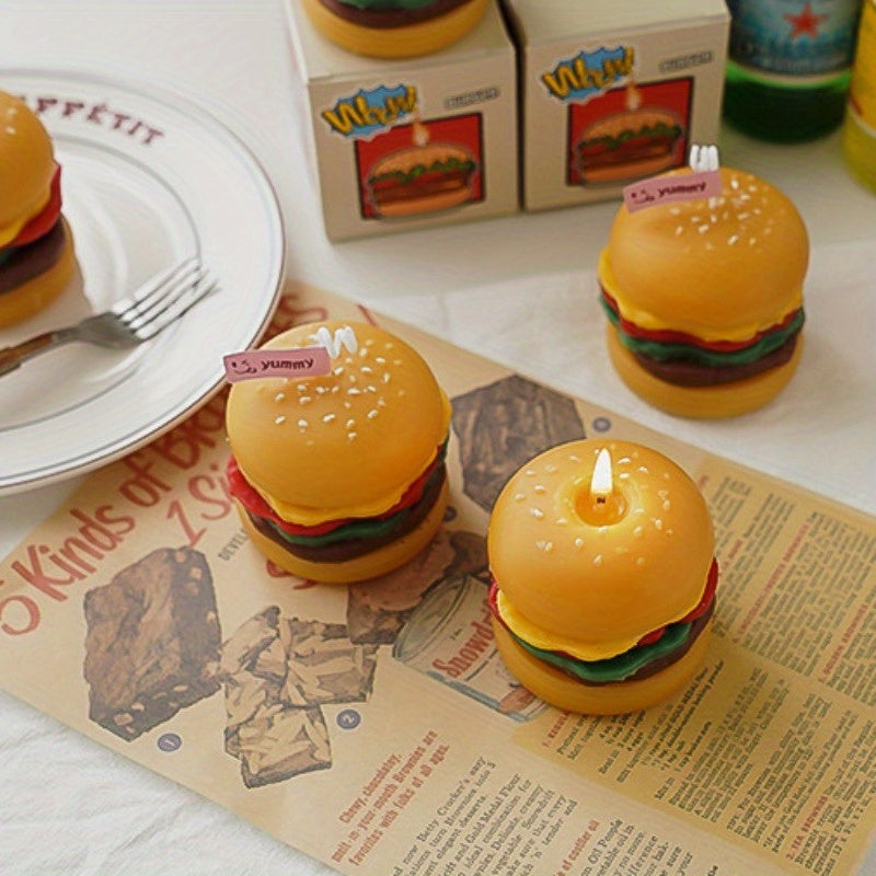 Cheesburger Shaped Novelty Candle - Yililo