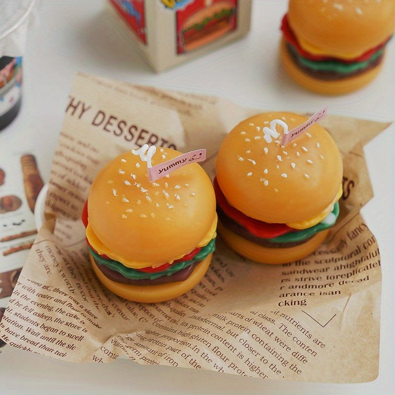 Cheesburger Shaped Novelty Candle - Yililo