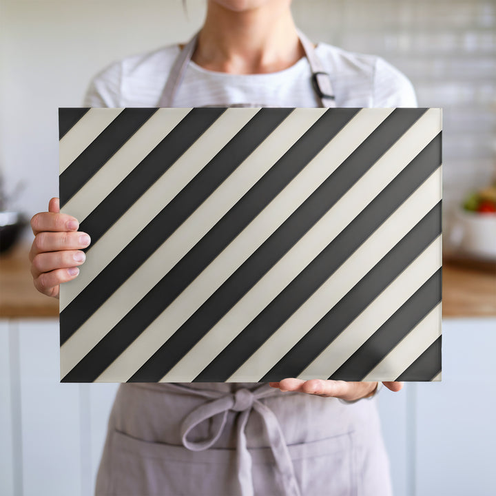 Parallel Noir Glass Chopping Board
