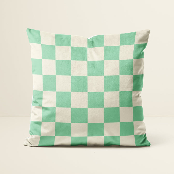 Green Check 90s Sofa Bed Cushion