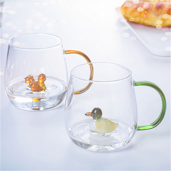 Animal Shape Glass Cup Heat Safe Mug
