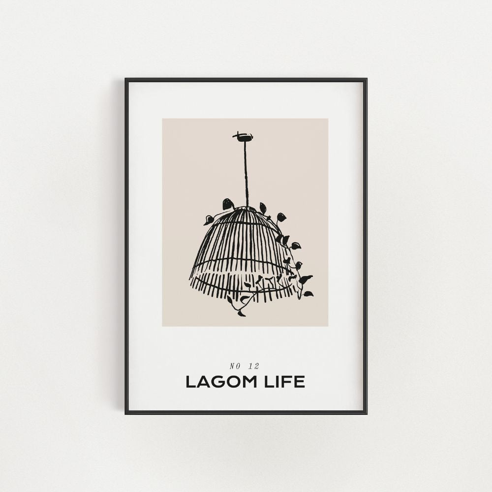 Das Licht und Blätter-Wandkunst-Poster