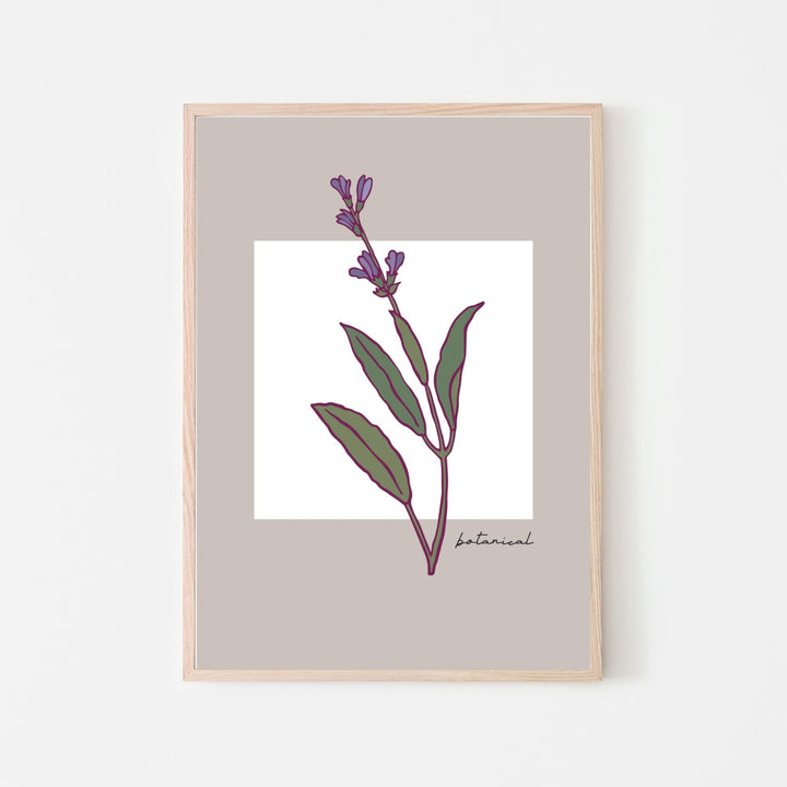 The Lone Purple Flower Fine Wall Art Print