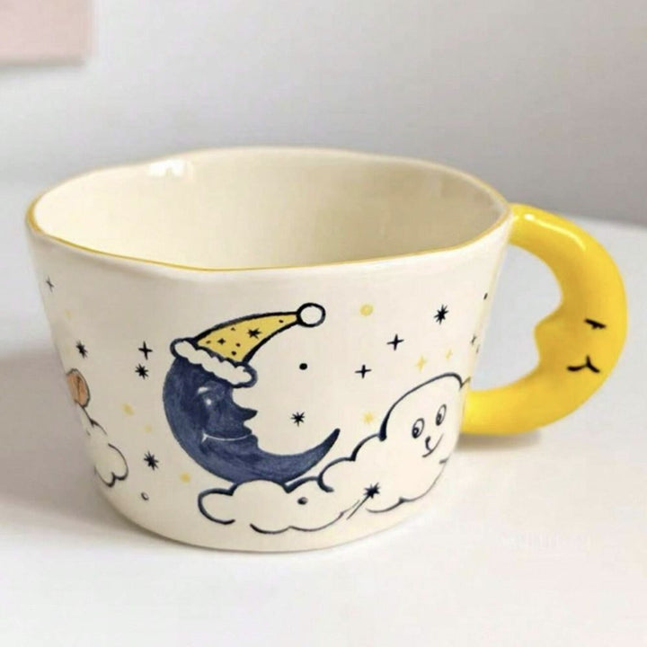 Yellow Moon Handle Cloud Cup