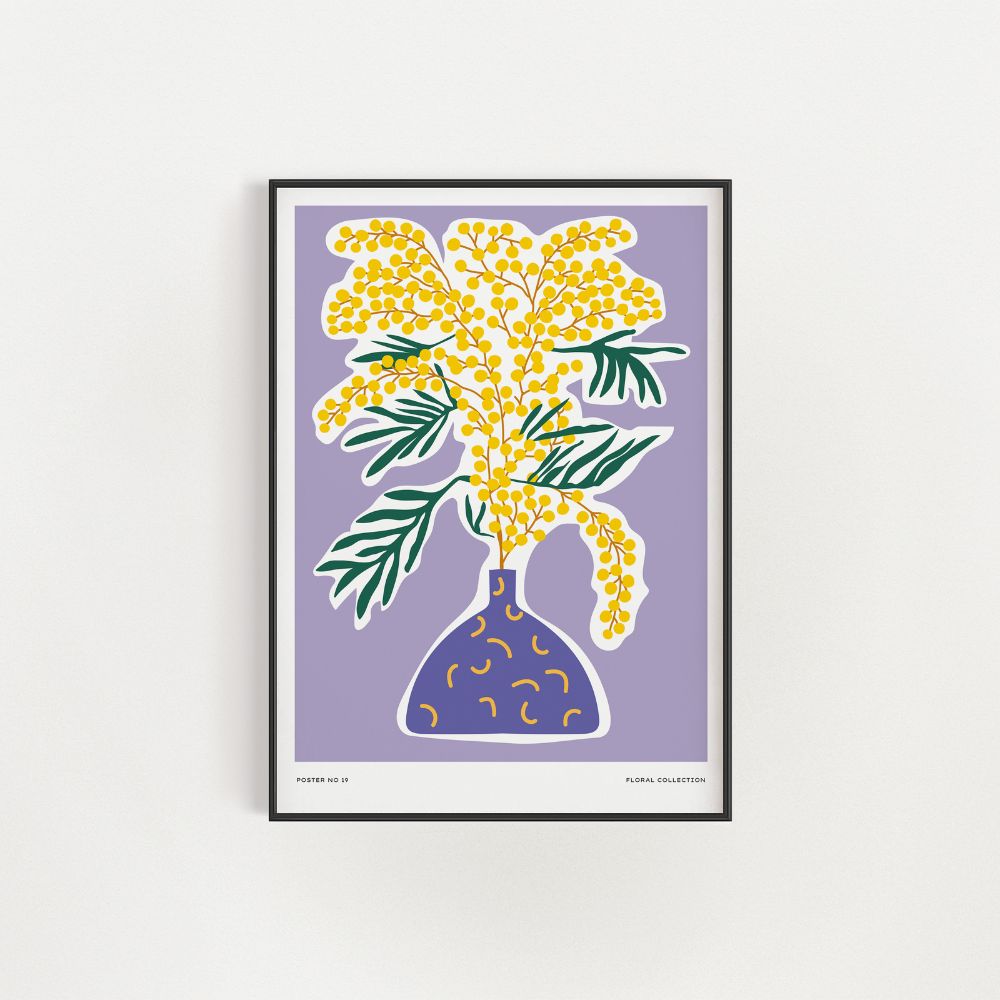 Das gelbe Blumen-Wandkunst-Poster