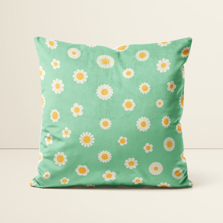 Green Flower Ditsy Cushion