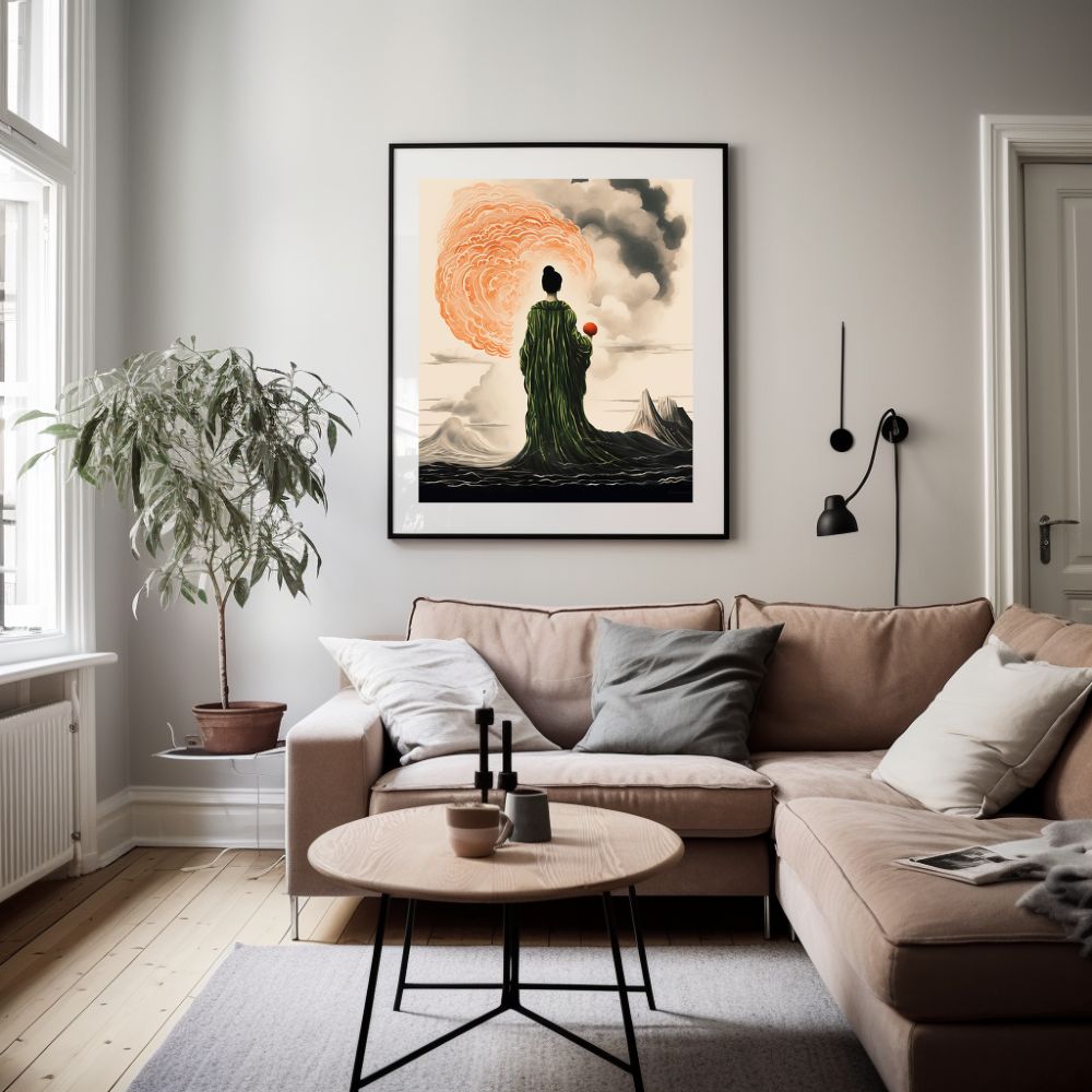 The Middle Abstract Orange Fine Art Wall Print