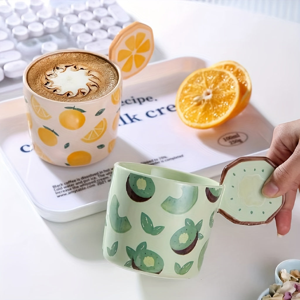 Fruit Mug With Fruit Slice Handle - Yililo