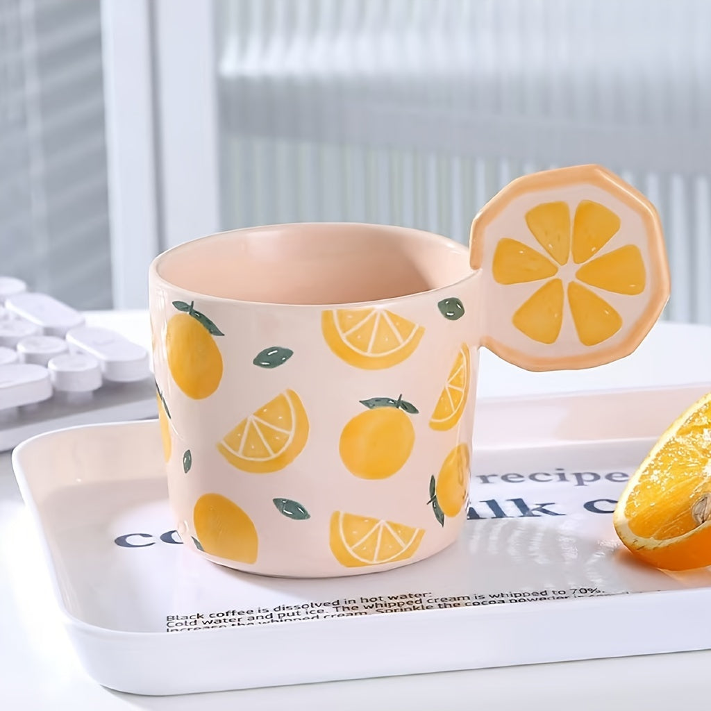 Fruit Mug With Fruit Slice Handle - Yililo