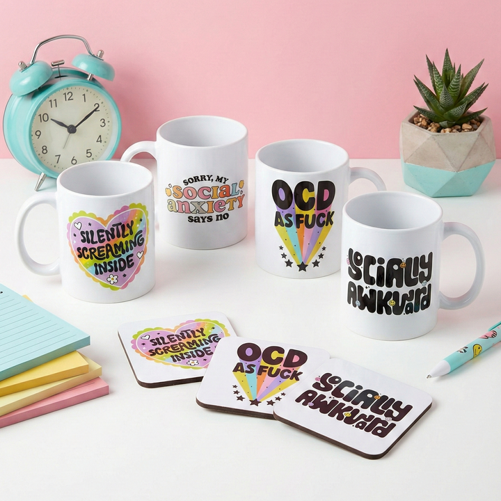 Socially Awkward Smiley 90s Mug