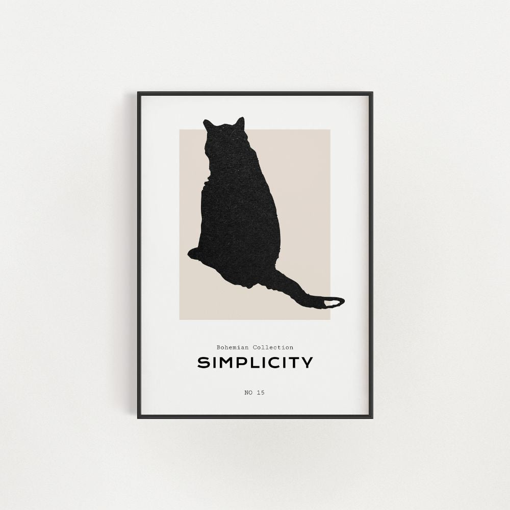 The Black Cat Wall Art Poster - Yililo
