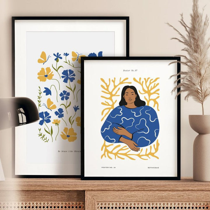 The Pouty Blue Jumper Wall Art Poster