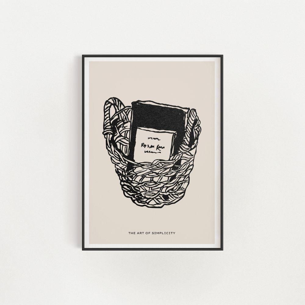 The Basket And The Book Wall Art Poster