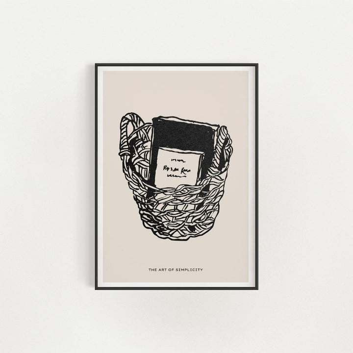 The Basket And The Book Wall Art Poster - Yililo