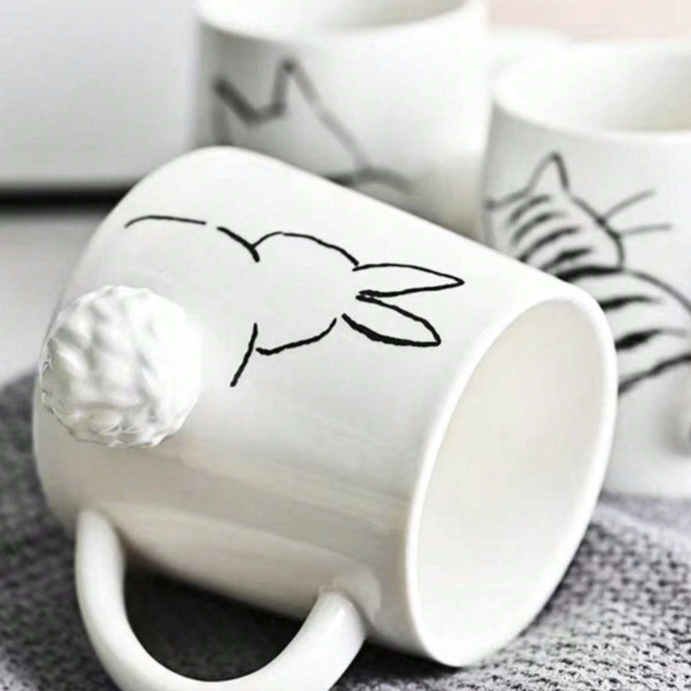 Hoppy Mug Rabbit Silhouette With Tail Cup