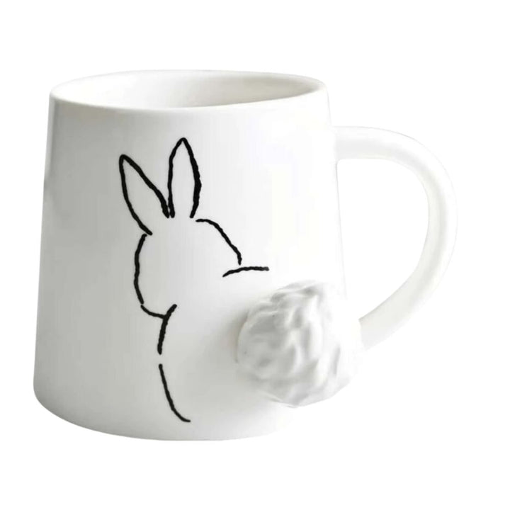 Hoppy Mug Rabbit Silhouette With Tail Cup