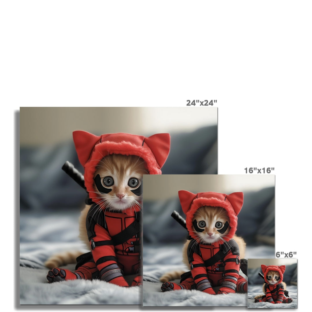 The Deadpool Cat Funny Wall Art Poster