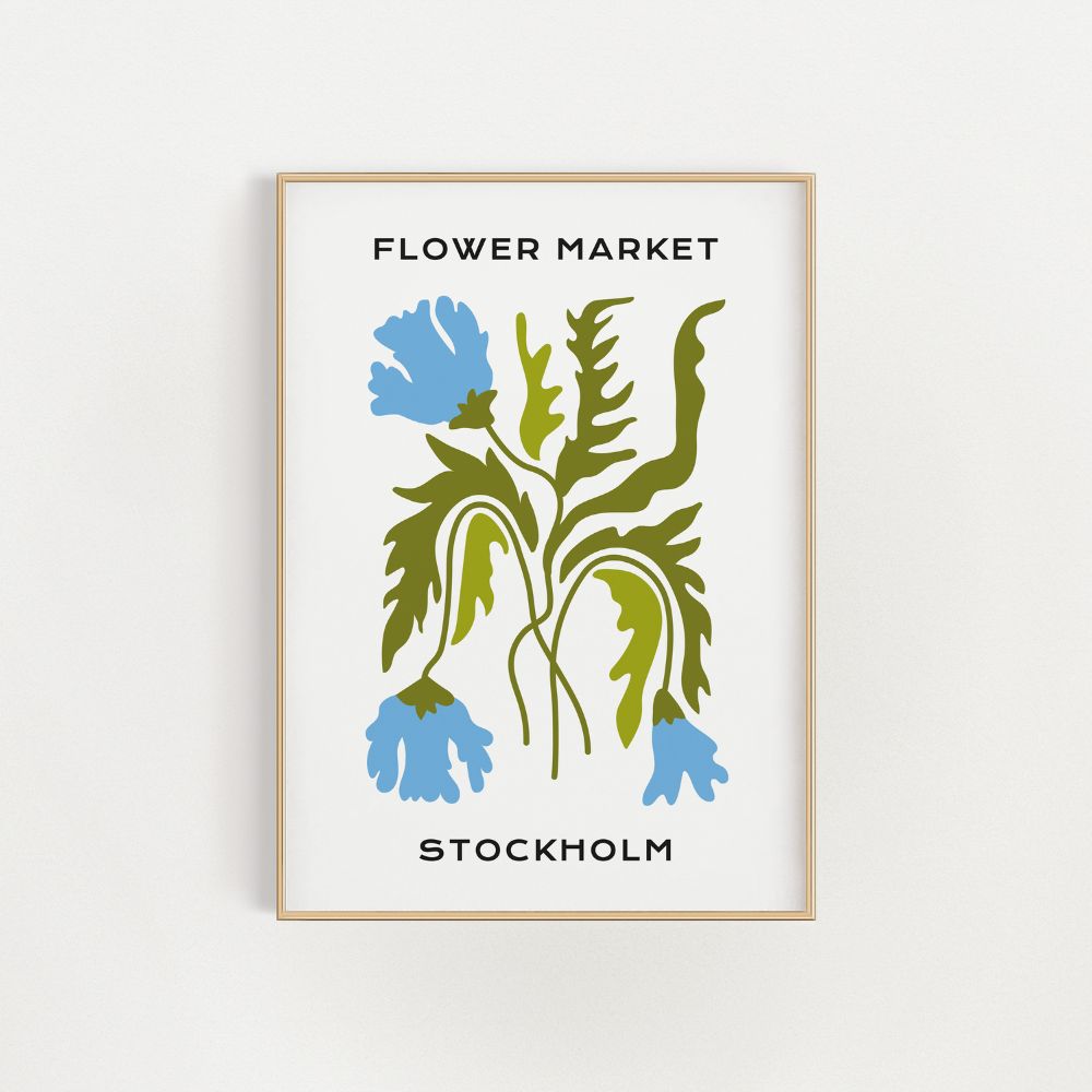 Stockholm Flower Market Wall Art Poster - Yililo