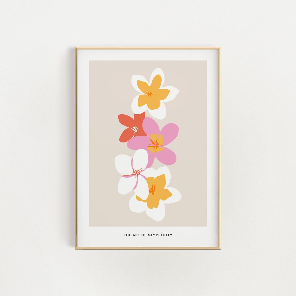 Simply Flowers Wall Art Poster - Yililo