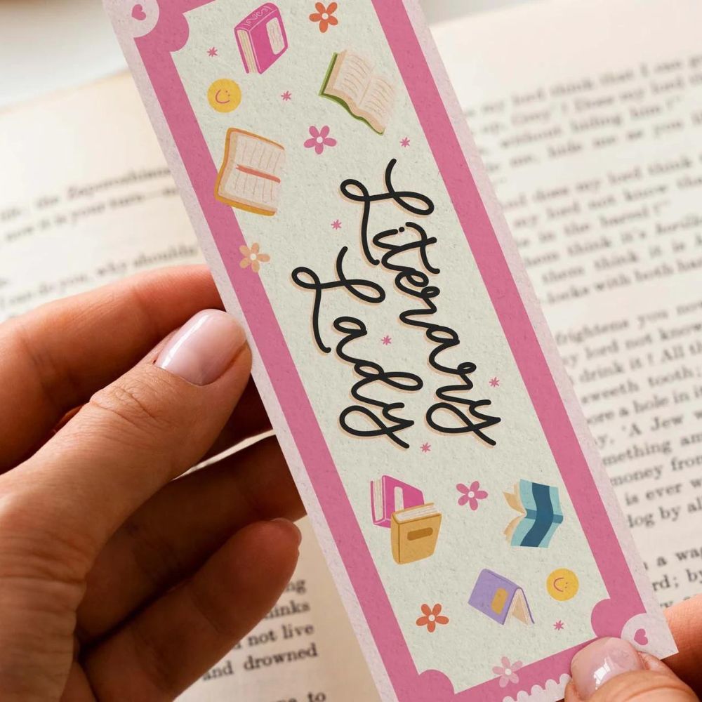 Literary Lady Pink Bookmark With Tassel