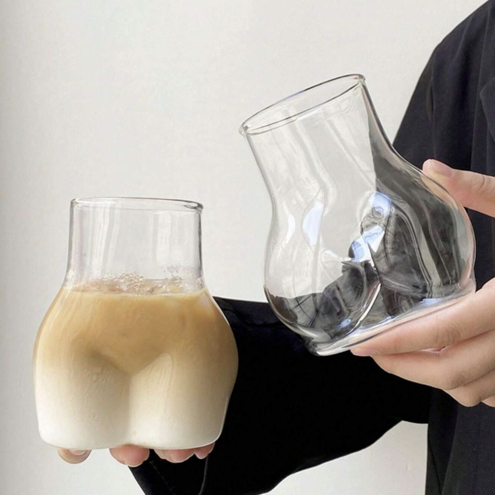 Funny Butt Shape Drinking Glass Cup - Yililo