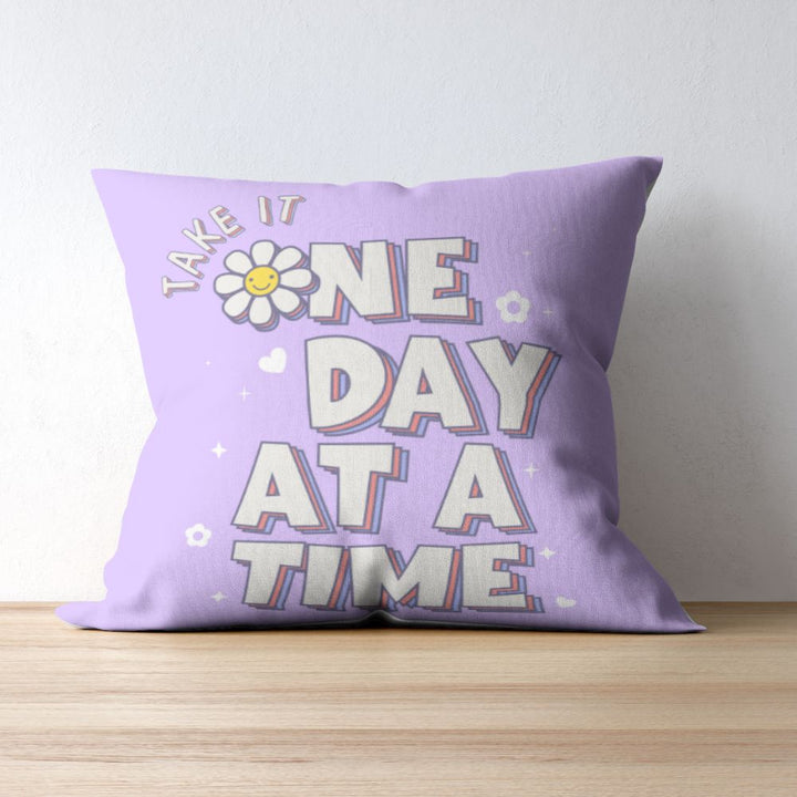 One Day Lilac Colourful Sofa Cushion