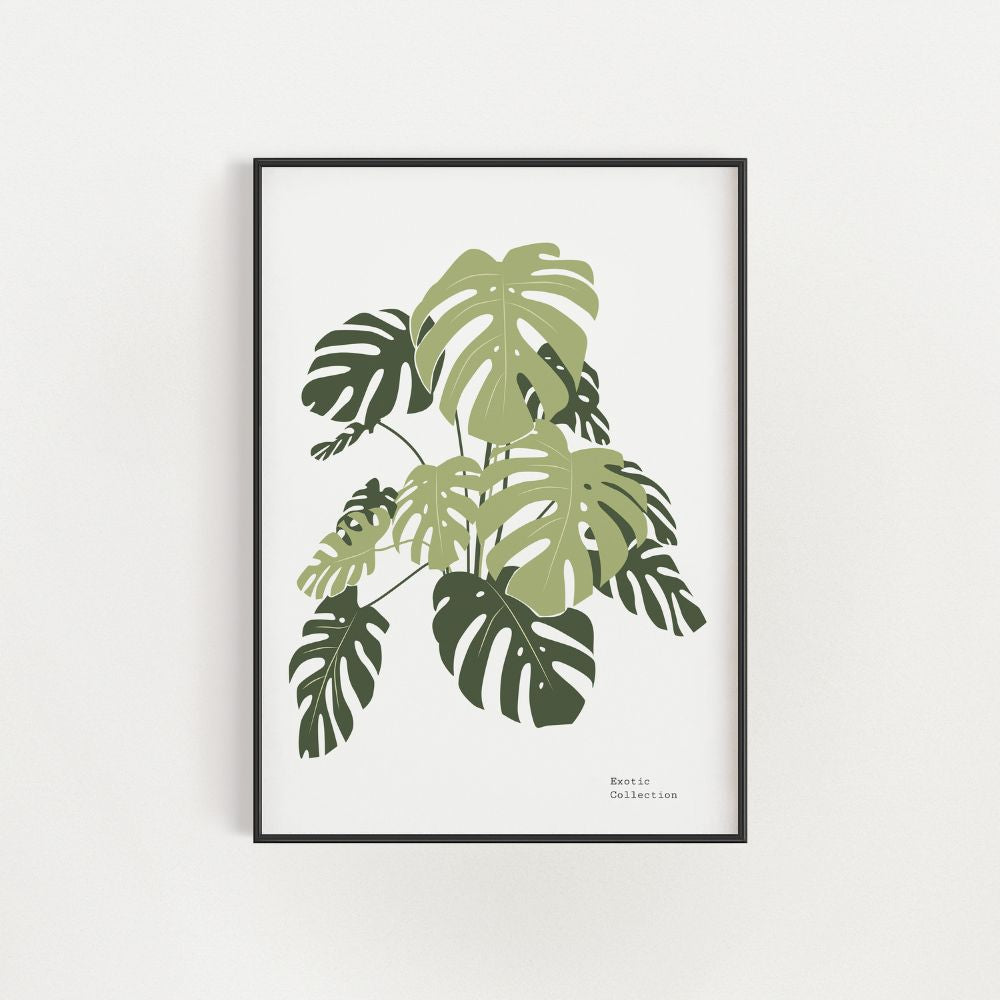 Das Monstera-Pflanzen-Wandkunst-Poster