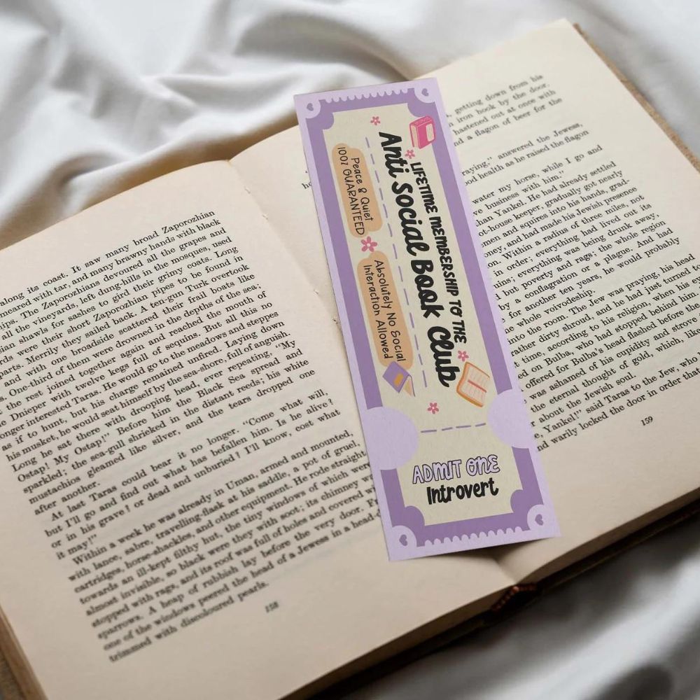 Anti Social Book Club Cute Bookmark With Tassel