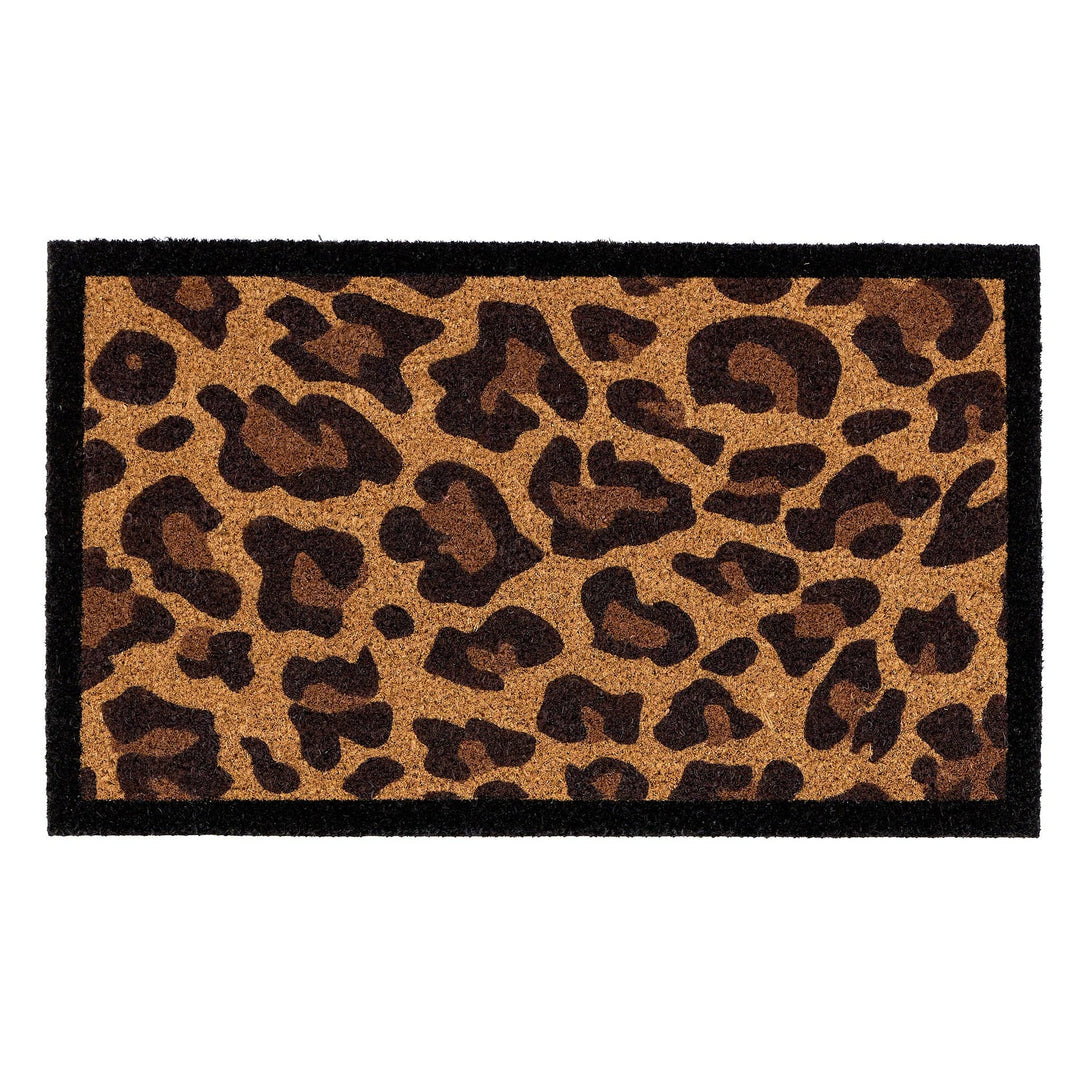 Leopard Print Coir Doormat 45x75