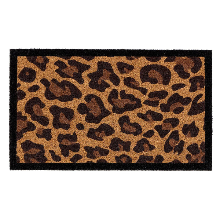 Leopard Print Coir Doormat 45x75