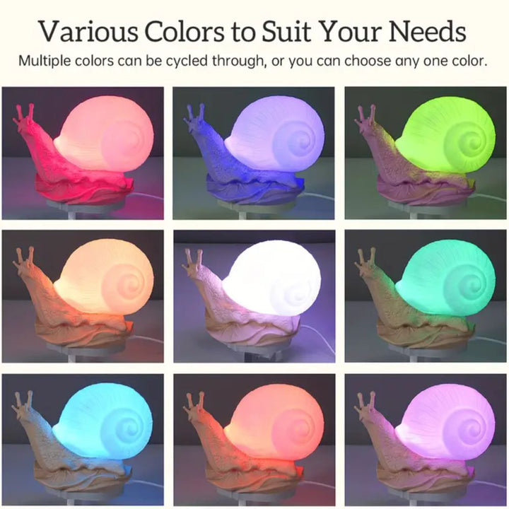 Snail Colour Changing LED Night Table Lamp Light - Yililo