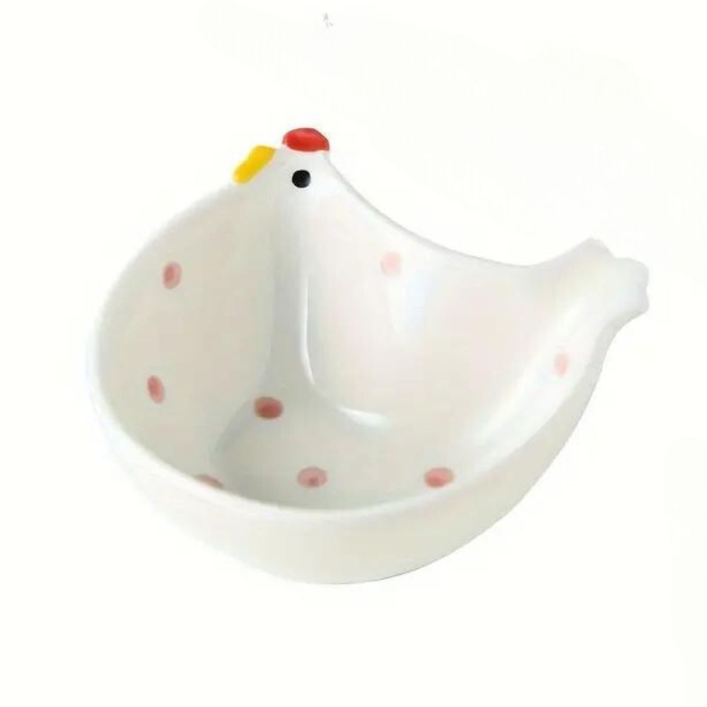 Rooster Chicken Dipping Bowl Ceramic Sauce Plate