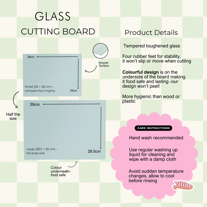 Pink Lips And Eyes Glass Chopping Board