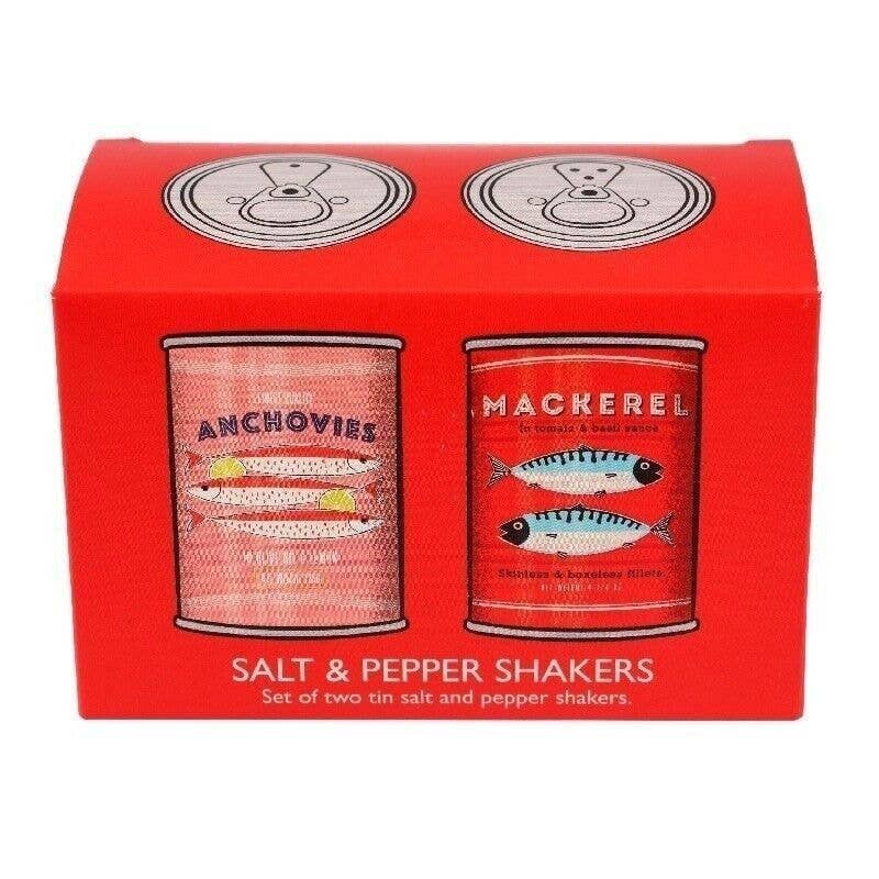 Anchovie Tin Salt And Pepper Shakers