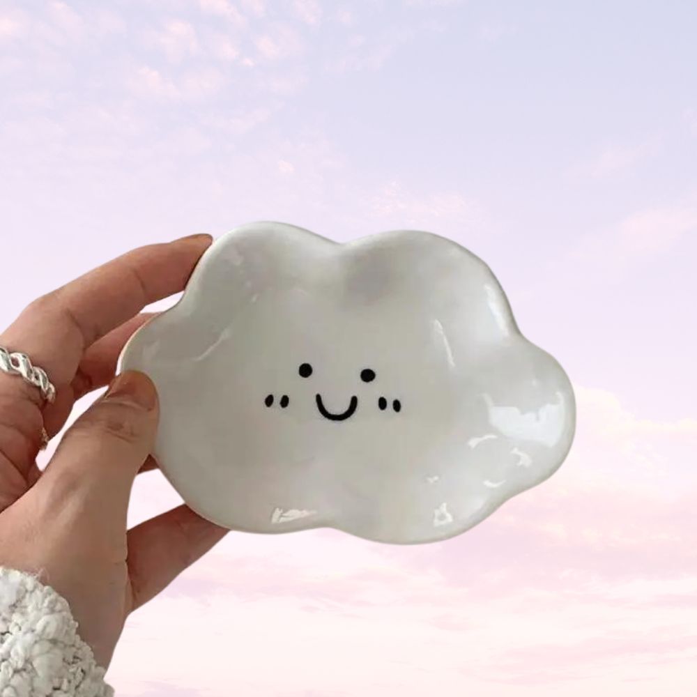 Cute Cloud Small Ceramic Ring Bowl