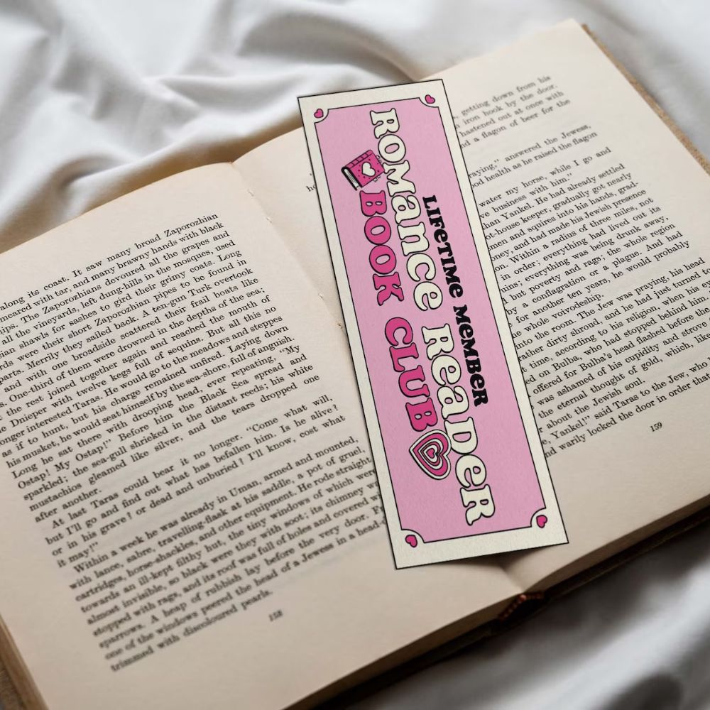 Pink Romance Reader Book Club Cute Bookmark With Tassel