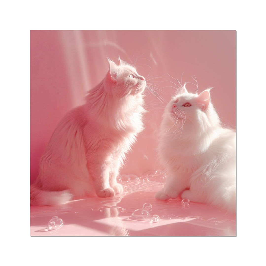 Cats Love Bubbles Fun Wall Art Poster